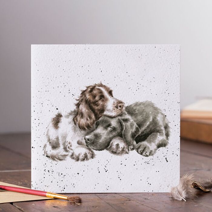 Wrendale Designs "Growing Old Together" Spaniel & Labrador Card